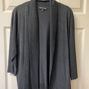 Grey Open Front Sweater